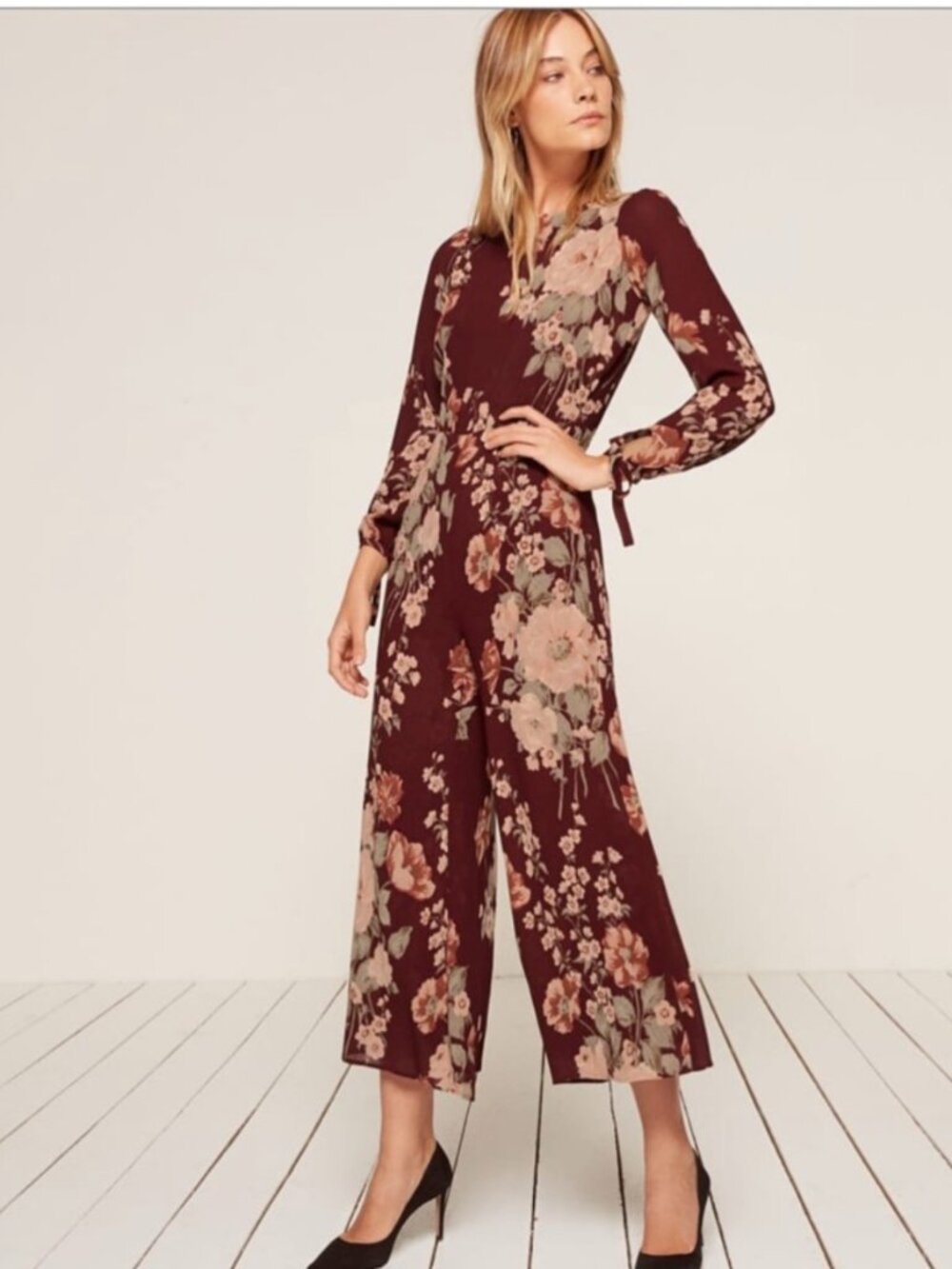 Reformation Missy Floral Wide Leg Jumpsuit